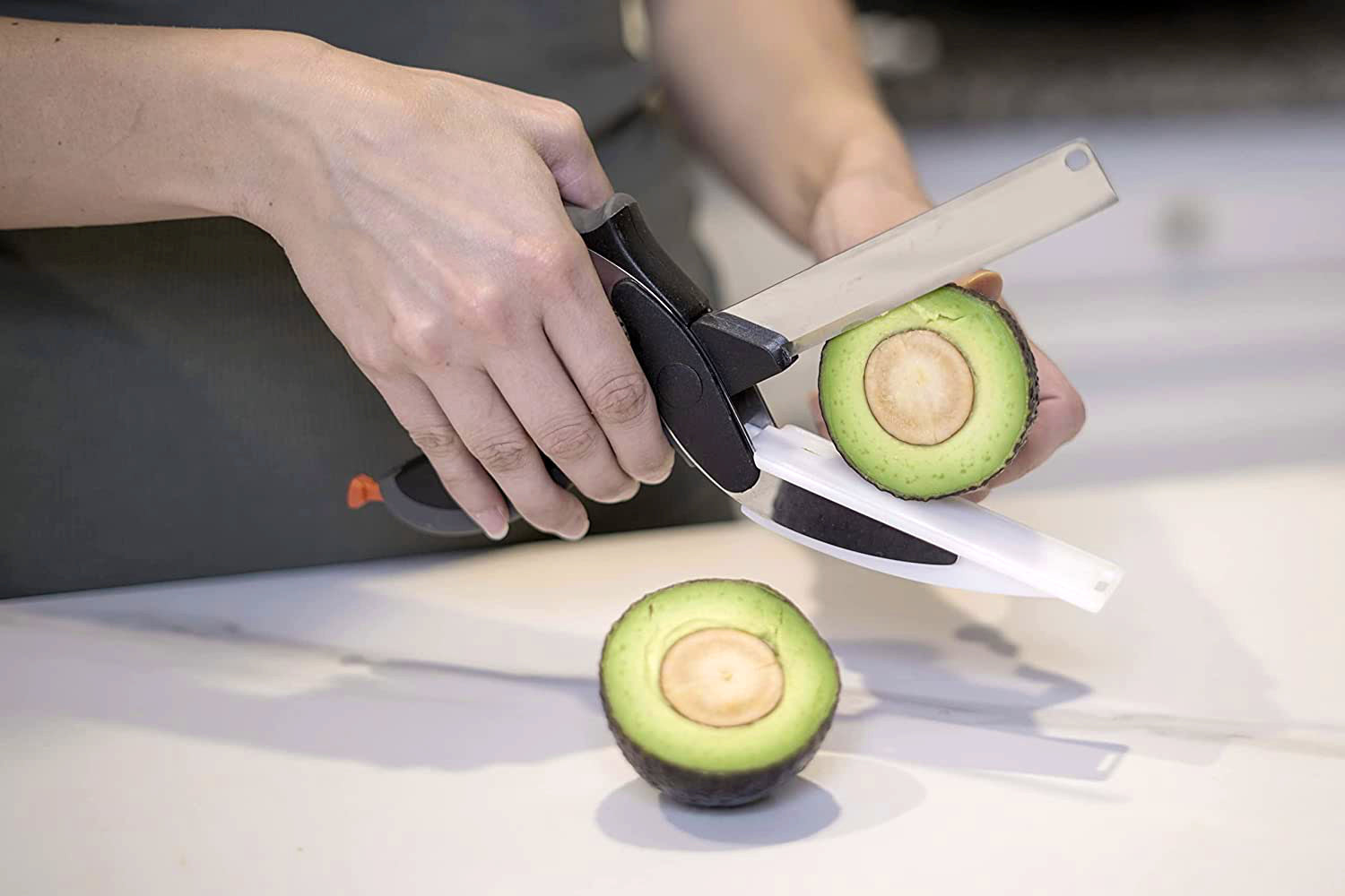 Stainless Steel Clever Cutter 2 In 1 Kitchen Knife, For Home